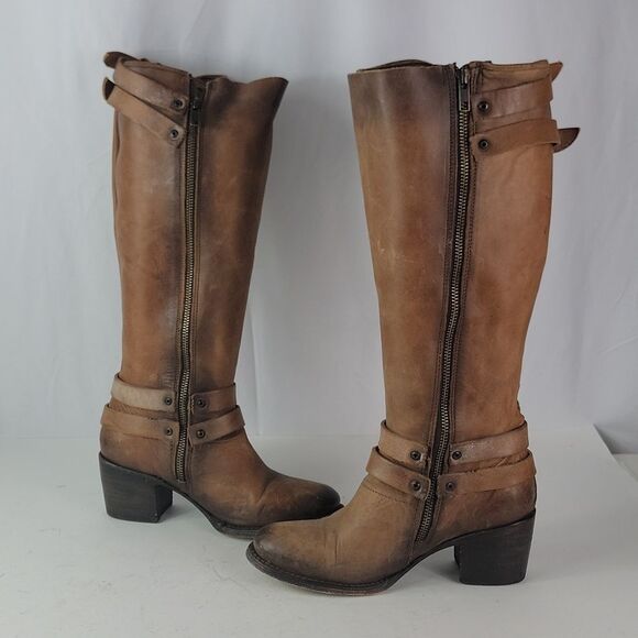 Freebird By Steven Clive Brown Leather Women's Boots - Picture 5 of 15